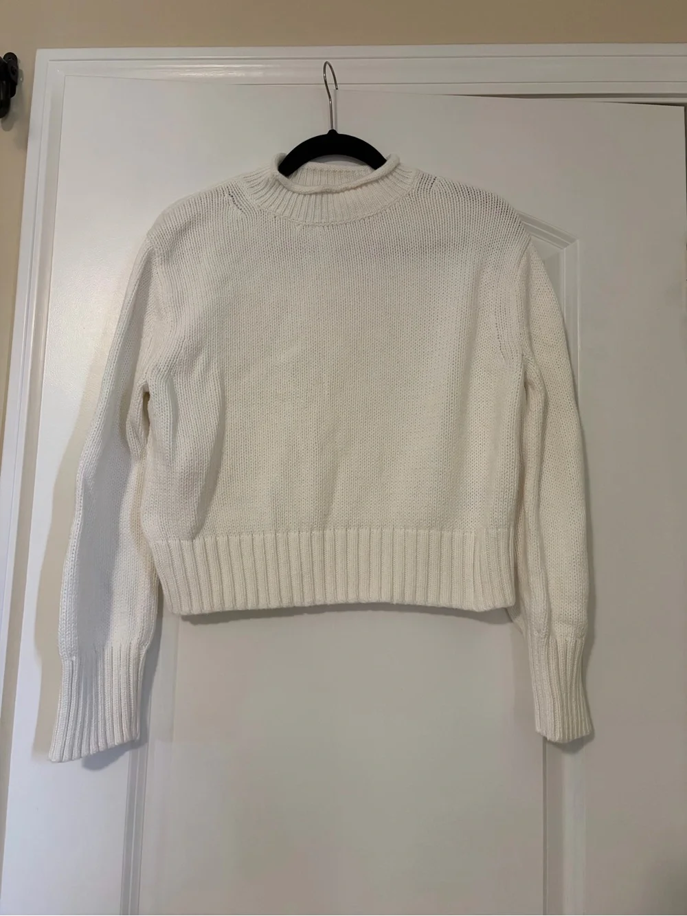 NWOT J. Crew Cream Rollneck Knit Sweater